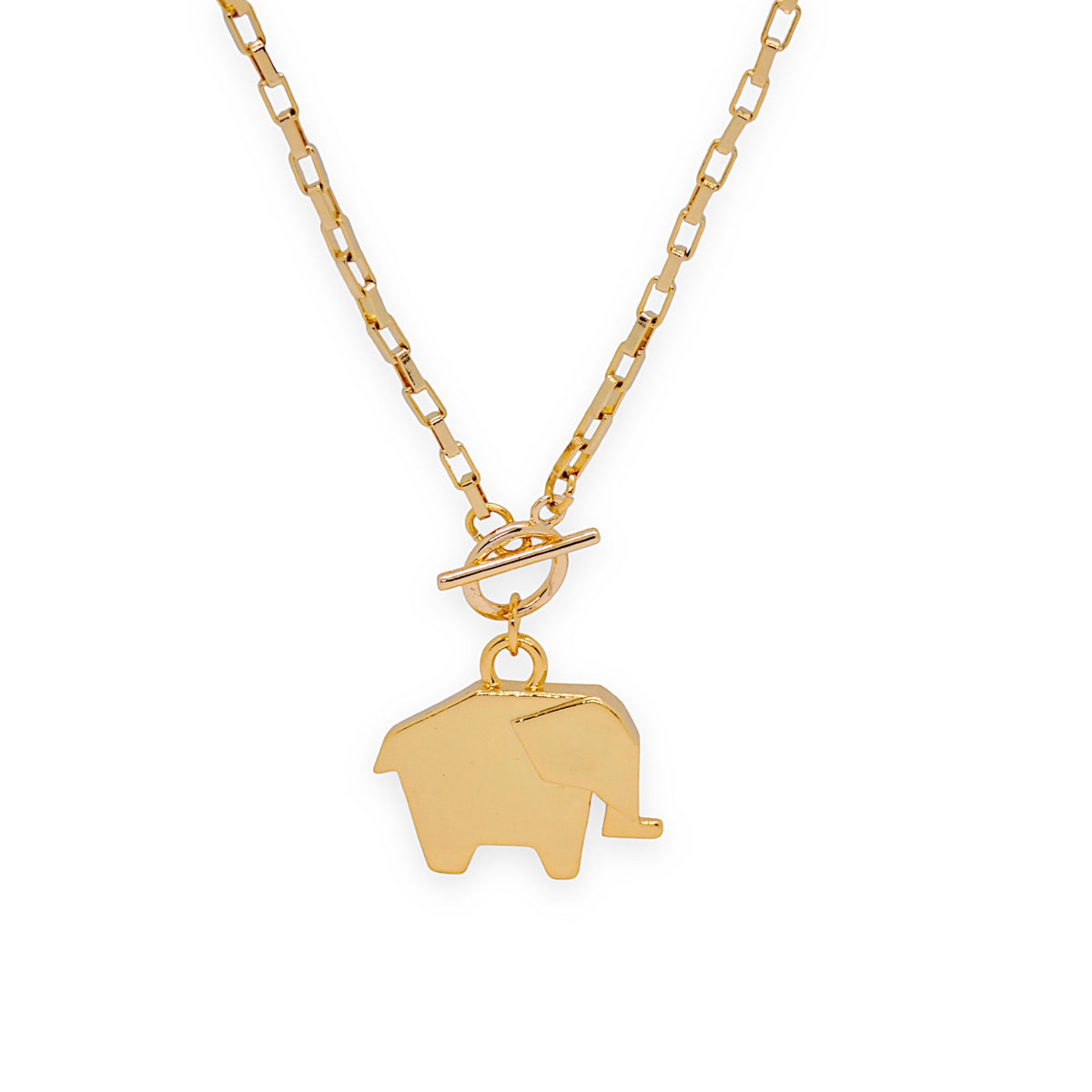 Origami 3D Elephant Vintage Chain Necklace – VALERIE CHIC